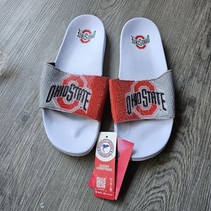 Ohio State FOCO Bejeweled Large 9 / 10 Ladies Slides